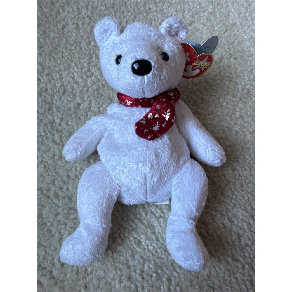 Ty Beanie Babies 2000 Holiday Teddy Christmas Bear Retired